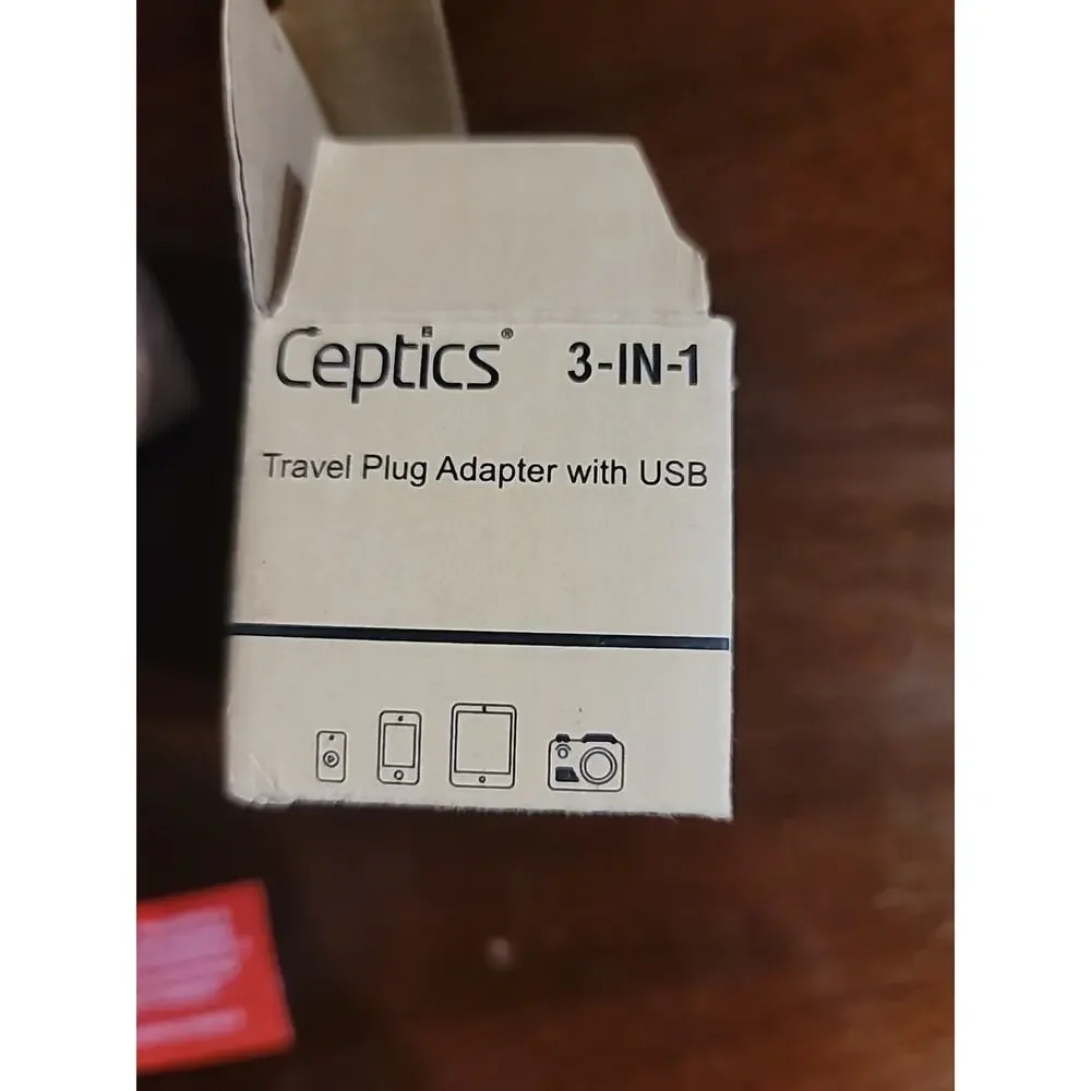 Celtics Travel Plug Adapter With 2 USB Ports US Hong Kong Malaysia Qatar